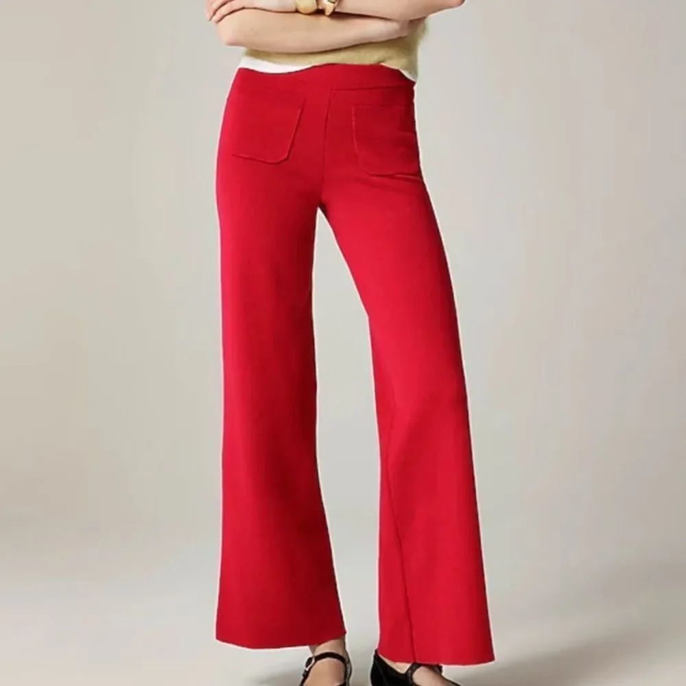 J. Crew Sailor Sweater Trousers in Persian Red New
